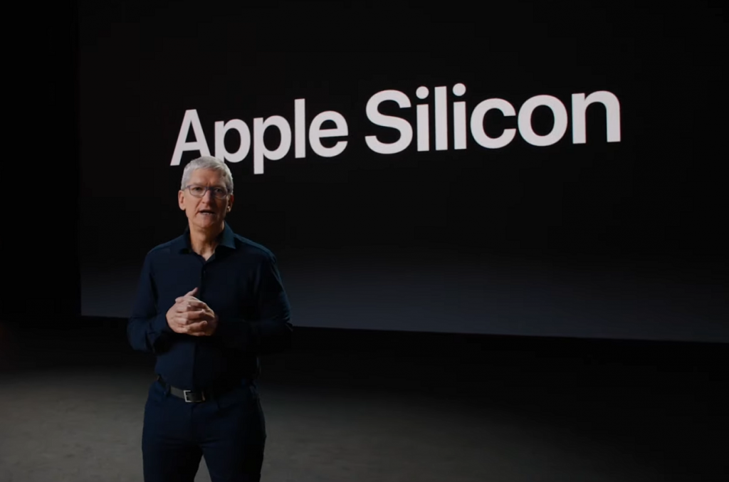 Tim Cook introduced the transition to Apple Silicon, Macs will use its own chips